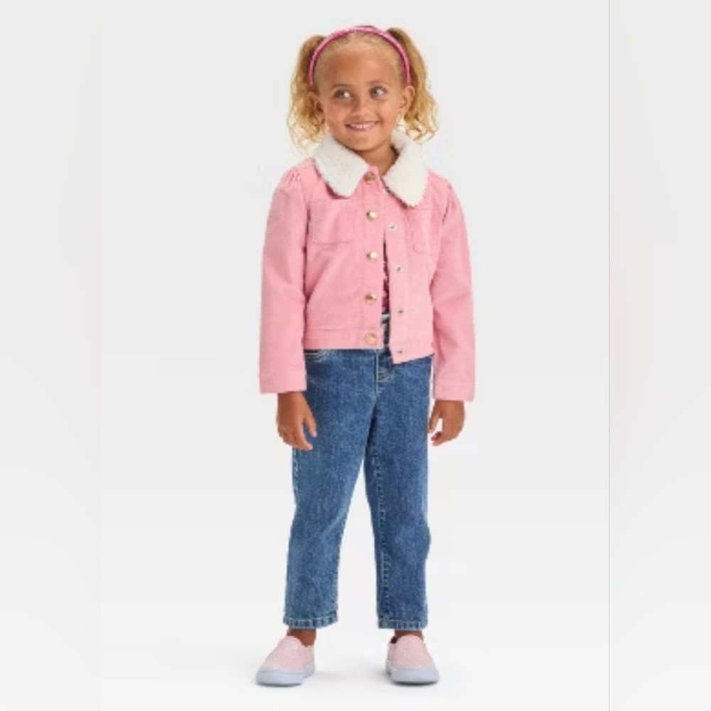 NWT Cat & Jack OshKosh B'gosh Toddler Girls' Faux Shearling Jacket (Size: 2T)